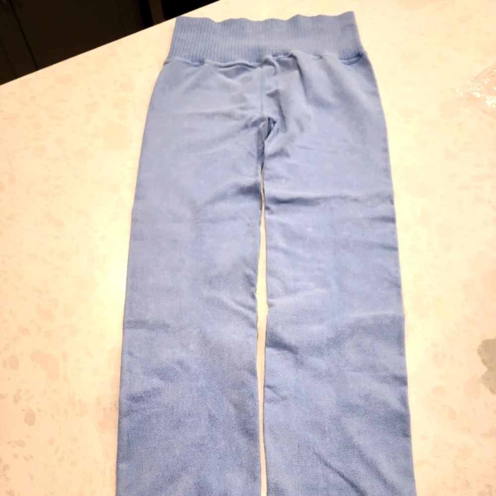 NEW Free People Movement Good Karma Leggings in Light Blue / Clear Breeze - M/L - Picture 5 of 10